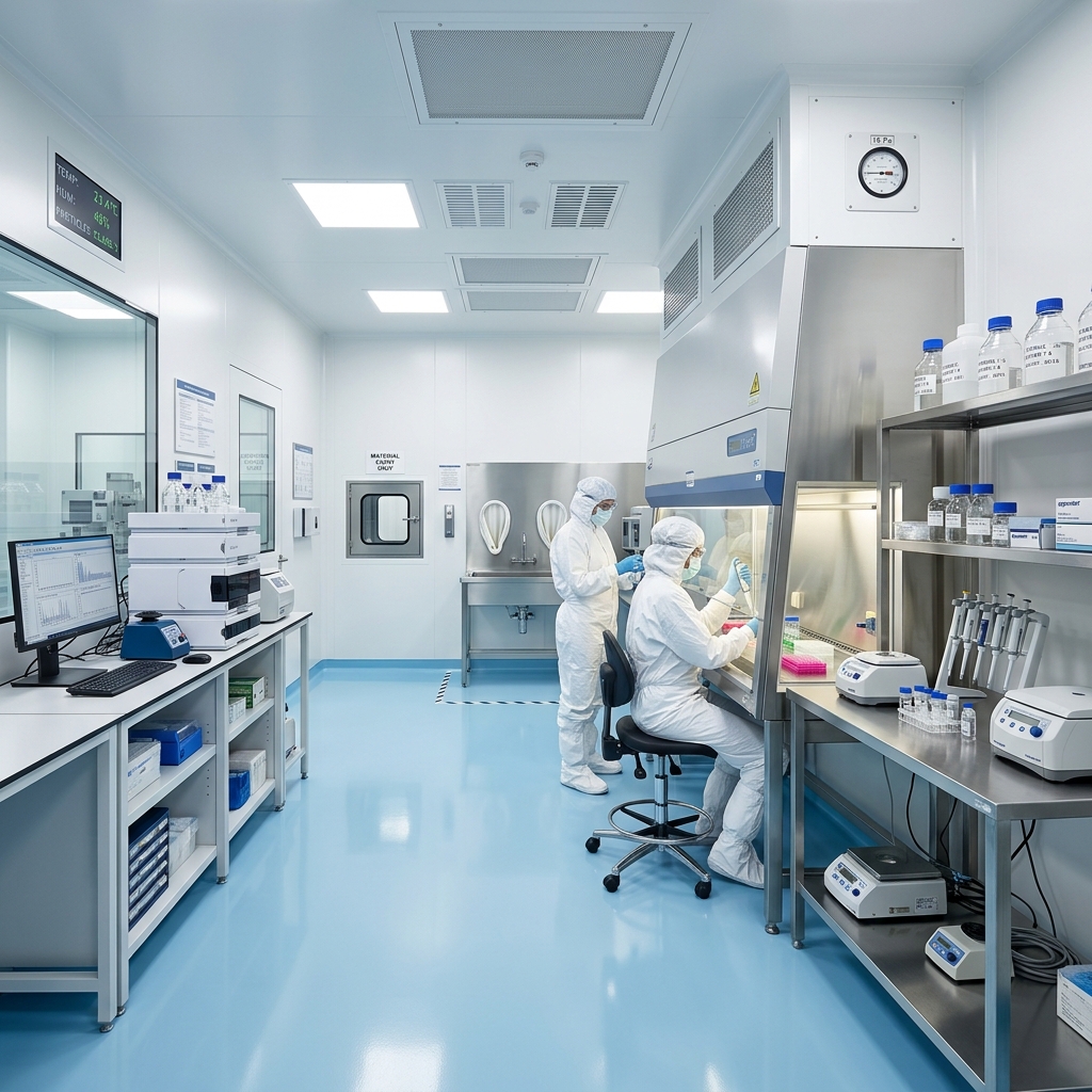Pavimento epoxi en laboratorio farmacéutico, Huelva capital